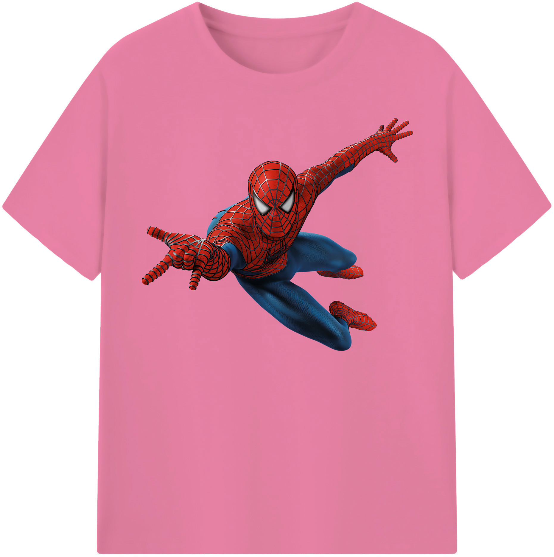 （画像用） Spider Man スパイダーマン 綿100％半袖Tシャツ（フロントプリント）